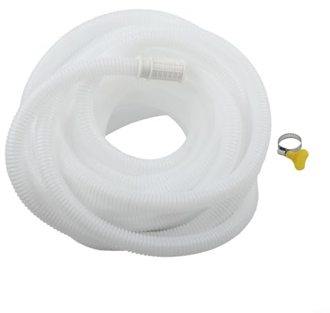 Desiumite Manguera de drenaje de agua para acondicionadores de aire y deshumidificadores con construcción flexible y abrazadera segura y juego de conectores (10 m)