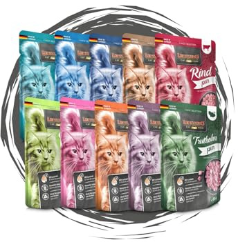 Leonardo - Katze, Nassfutter - Frischebeutel Bigpack Bundle - Mix 3, garantiert 10 Sorten (Fisch, Forelle, Büffel, Fleischmenü, Rind, Wild, Huhn, Ente, Kaninchen, Truthahn) - 24x85g
