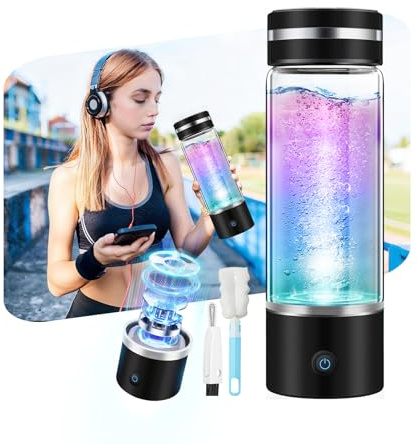 Botella de agua de hidrógeno mejorada 2026【Tecnología internacional de electrólisis 4000+ PPB】【Tecnología H₂ de triple bloqueo de retención de 50 horas】Botella de agua hidráulica con tecnología SPE