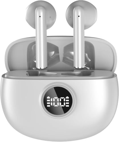 Drsaec Ecouteurs Bluetooth sans Fil, Écouteurs Bluetooth 5.3, 2026 Écouteurs sans Fil avec 4 ENC Réduction de Bruit Mic, IP7 Étanches Oreillette Bluetooth 40H Stéréo USB-C pour iOS/Android