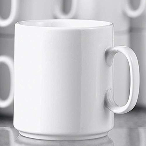 ESMEYER 402-108 Kaffeebecher Diane, 0,28 l, Durchmesser: 8,1 cm, Porzellan, weiß, 6 Stück