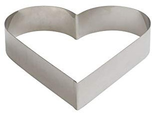 Decora 0060462 Forme Acier Inoxydable Coeur CM22X4,5H, INOX, 22 x 4,5 cm, Argent