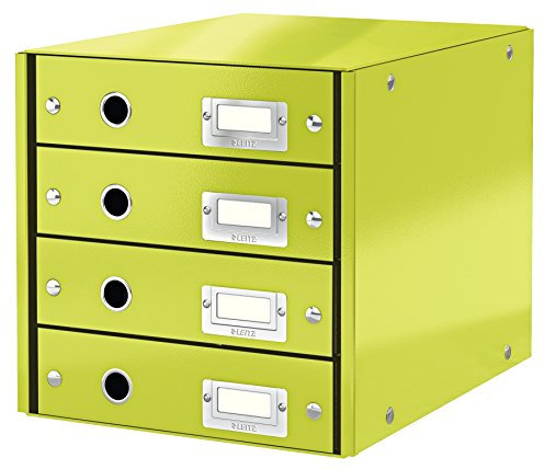 Leitz, Schubladenbox, Grün, 4 Schubladen, A4, Click & Store, 60490064