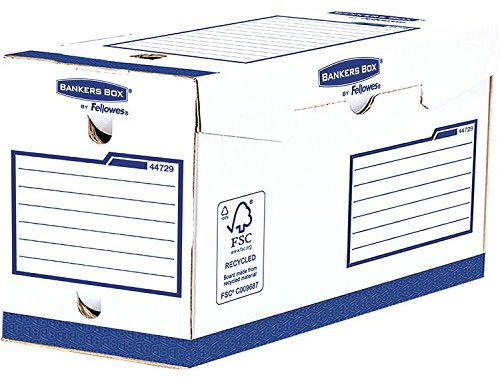 Fellowes Heavy Duty Banker Box arkivlåda A4 storlek Dos de 20cm Vit/blå