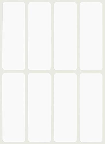 Royal Green Rectangular Coding Stickers Write on Labels for Organizing, Moving, & Mailing, 3x1 inch Stickers to Write On Tags for Home, Office, and School Projects, 40-Pack (White)