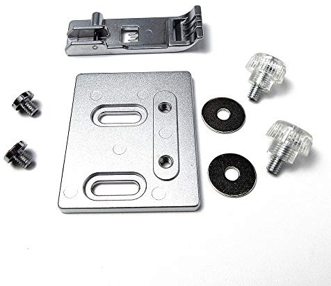 Evernice Coverstitch piede + legante piastra di montaggio + 4 viti + rondella per macchine PFAFF Coverlock 3.0, 4.0