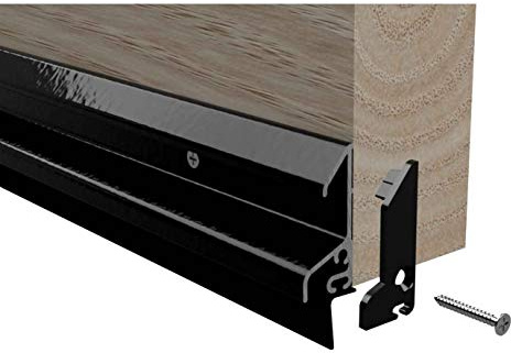 Stormguard - Deflector de lluvia para barra meteorológica, 914 mm, UPVC-Madera, 914 mm, color negro