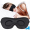 Boniesun Blackout Eye Mask for Sleeping Ultra Thin Sleep Mask for Women Men, Sleeping Mask for Side Sleepers Smooth Skin-Friendly Smooth Lycra Fabric 3D Contoured Cup Blindfold (Black)