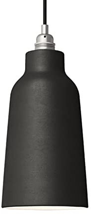 creative cables Abat-Jour Bouteille Materia en céramique - Made in Italy - Tableau Noir - Blanc