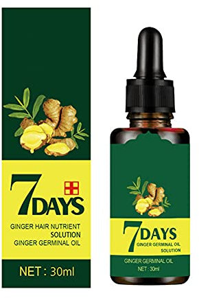 Allbestaye Sérum de Croissance et Huile Germinale de Gingembre pour Cheveux Anti-Chute et Traitement pour Perte des Cheveux Effilés