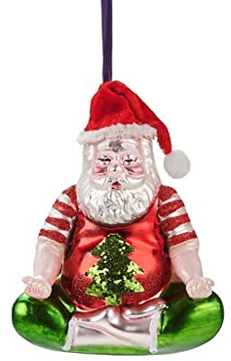 Gift Company Hänger meditierender Santa rot/grün 5,4cm (1 Stück)