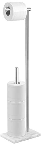 KES Porte Papier Toilette sur Pied Distributeur Papier Toilette Marbre Support Papier Toilette Acier Inoxydable SUS304 Porte Rouleau Brossé, BPH288-2