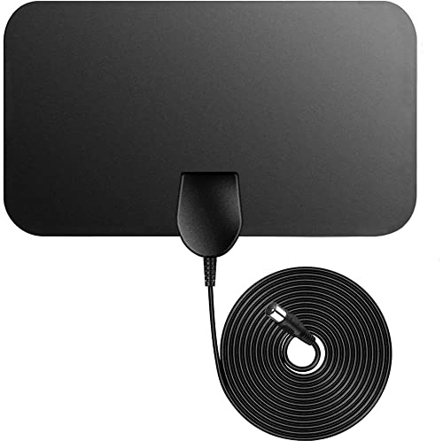 IMBTECH HDTV DIGITAL TV ANTENNA INDOOR AERIAL HD FREEVIEW SIGNAL THIN 100 MILE UK Black Freeview Indoor Digital Thin HDTV Aerials with Long 100+ Miles Range