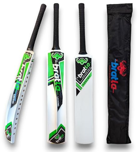 Bratla Legend Cricketschläger für Tapeball-Cricket, idealer Cricketschläger für gezapfte Tennisbälle und Softball-Cricket – Herrenschläger in voller Größe