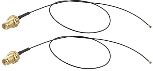 Futheda 2 Stück U.FL MHF4 auf SMA Buchse Schottmontage WiFi Antennen Verlängerungskabel 30cm Koaxialkabel Kompatibel mit Intel Schnittstelle Drahtlose Netzwerkkarte WiFi-Adapter
