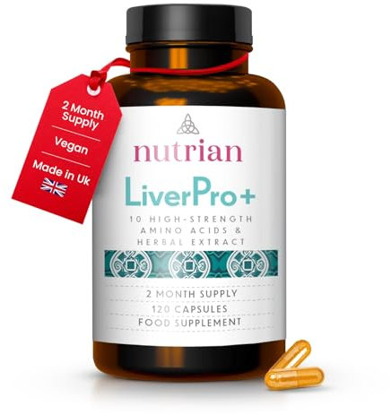 Nutrian Liver Supplement - 60 Veg Caps – Liver Cleanse Detox and Repair Blend with Milk Thistle Seed, Dandelion, Artichoke & Ginger Extract - Essential Liver Health Support for Men & Women