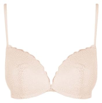 Infiore 1 Pezzo di Reggiseno Donna Triangolo in Pizzo 902 Senza Ferretto Imbottiture Estraibili. Sabbia 4B