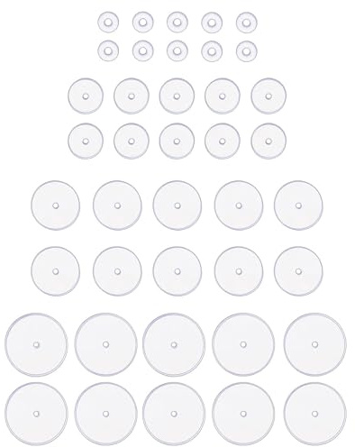 Ryaupy 40PCS Silikon Transparente Ohrring Rückseiten - für Ohrringe Stabilisierende Ohrringe Scheiben Pads - für Optimalen Halt der Ohrläppchen (4 Größen)