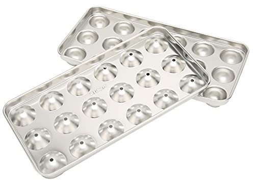 Septpenta Stackable Ice Cube Tray Set, Stainless Steel Ice Tray with Lid and Container, Ice Tray for Freezers, Small Pellet Ice Maker for Beverages, Coffee and Cocktails