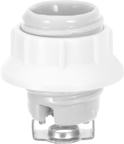 Douille de Lampe en Céramique E14 à Vis, Blanche, pour Remplacement | Filetage Complet, Abs et Aluminium, Installation Facile, Pièce de Rechange pour Réparation de Lampes