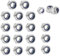 20 Pcs Nylock Nuts, Nylon Insert Lock, Self-Locking Nut for Bolts & Screws,Thread Lock Nuts Nyloc Hexagon Nut nutstones,Metal Steel Carbon Steel