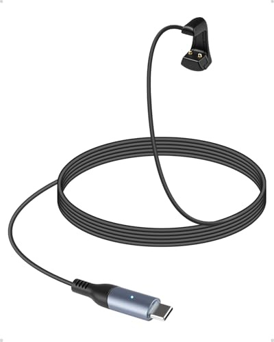 Steinwhale Cavo di Ricarica per Ray-Ban Meta con Indicatore LED, Cavo USB-C a Ricarica Rapida per Modelli Wayfarer/Headliner/Skyler, Alimentabile da Telefono e Power Bank, Sicuro e Portatile