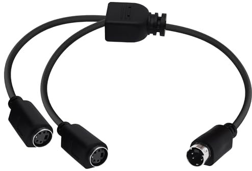 YARCHONN S-Video Cavo Mini Din 4 Pin SVideo Y Splitter Prolunga 4 Pin Mini Din SVHS Y Splitter cavo piombo maschio a femmina per HDTV VCR DVD proiettore fotocamera 30 cm