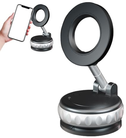zwxqe Support de téléphone à ventouse - Support de téléphone magnétique à ventouse - Réglable et pliable - Gadgets faciles pour homme et femme - Pour voiture, maison, salle de sport