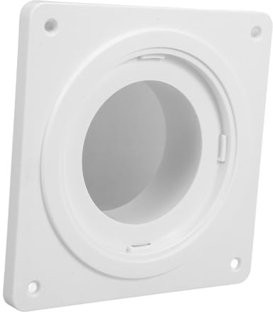 Dryer Vent Connector Kit with Wall Plate and Gasket White Plastic | Exhaust Hose and Dryer, Quick-install Hose Adapter Set, Leakproof Joint with Four Screws