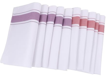 TOPPERFUN 10pcs Pure Cotton Mouth Cloths for Kitchen Cleaning Reusable Dish Towels Tea Towels