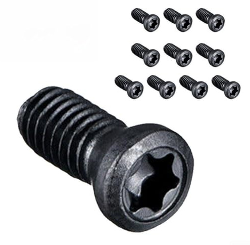 Paquete de 10 tornillos Torx para herramientas de torno CNC compatibles con hoja de carburo para tamaños de repuesto M2 M2 5 para tornillos de máquina M3 M5 (4 x 9 mm)