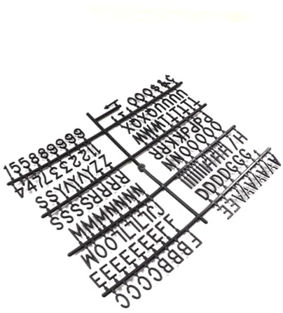 WEKADRIN Lettere e Numeri in Plastica Flessibile per Lavagna di Panno e Plastica Nero Adatto per Bacheche di Varie Dimensioni Uso per Casa Ufficio e Negozi