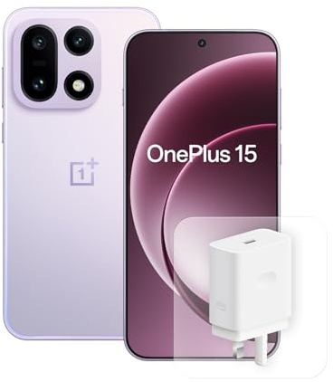OnePlus 15 5G Smartphone, 16GB RAM 512GB Memory, Snapdragon 8 Elite Gen 5, 7300mAh Battery, 4K 120FPS Dolby Vision Video, Triple 50MP Camera, 120FPS Gaming, IP68 Water Dust Resistan, Ultra Violet
