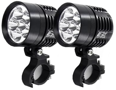 Phare Moto Feux Lot De 2 Phares LED Universels L6X pour Moto 8000 LM Étanches Clignotants Antibrouillards Ampoules Lumineuses 12 V Moto Phare(Only L6X)