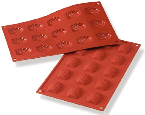 Flexible Bakeware: Madeleine 0.34 Oz, 1.73 x 1.34 x .39 Deep, 15 Cavities