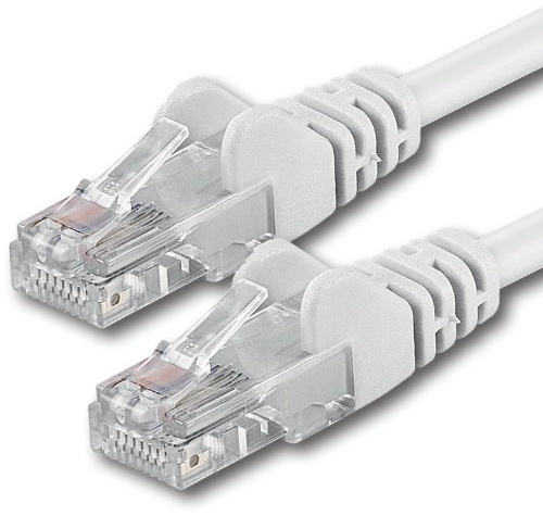 1aTTack.de 1x 10m Câble Réseau Cat6 Cat 6 - RJ45 Ethernet LAN DSL Routeur Modem - Blanc