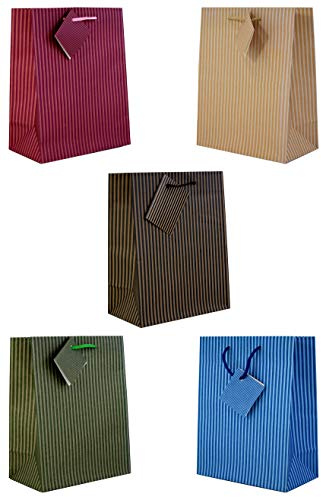 10 Geschenktüten large Streifen 33 x 26 x 13 cm Geschenktaschen Geschenkbeutel Taunus Grußkarten Verlag 99-8568