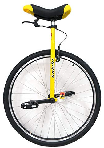 HWF Einrad Kinder Heavy Duty Erwachsene Einrad für Große Menschen Größe von 160-195 cm (63-77), 28-Zoll-Rad, Extra Großes Gelbes Einrad, Last 150kg / 330Lbs (Color : Yellow, Size : 28 inch)