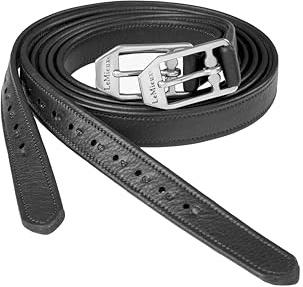 LeMieux Arika Stirrup Leather - Soft Oiled Leather - Black - 145cm