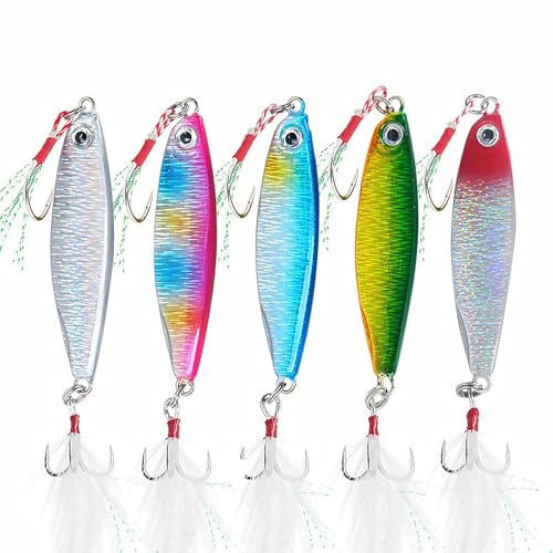 Spinner Bait Set- 5Pcs/10Pcs16Pcs Multi Colored Fishing Spinners Lures Spoon Baits Fishing Lure Crankbaits Set for Trout Pike Bass Salmon with Box