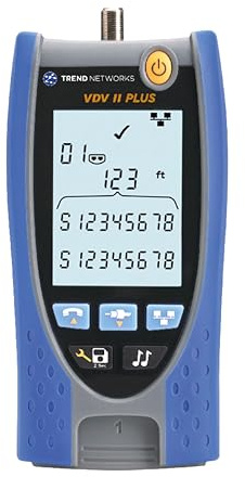 TREND Networks,R158008,VDV II Plus,Conectado a la nube,Verificador de cables de voz, datos y video,Probador de cables de cobre,Herramienta avanzada de localización de cables y solución de problemas