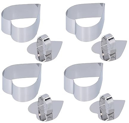 4 Cortadores De Galletas, Cortadores De Galletas De Acero Inoxidable, Estampadores En Relieve, Cuchillo Para Sándwich, Cuchillo Para Galletas, Bricolaje, Para Hornear Pasteles, Fondant(#01)