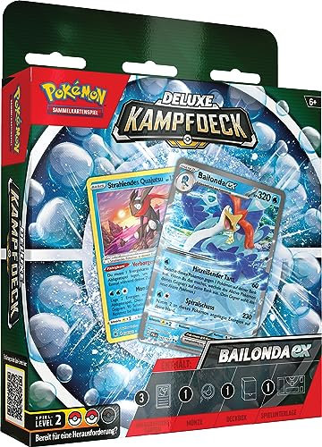 Pokémon-Sammelkartenspiel: Deluxe-Kampfdeck Bailonda-ex (sofort spielbares Deck mit 60 Karten & Zubehör)