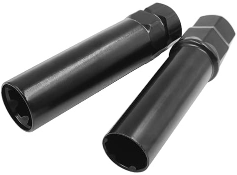 IOUALEY 2 chiavi a 6 scanalature e 7 scanalature, chiave per dadi scanalati, chiave di ricambio per ruote aftermarket compatibile con dadi da 14 x 1,5, 14 x 2,0, 9/16, 12 x 1,5, 12 x 1,25, 1/2