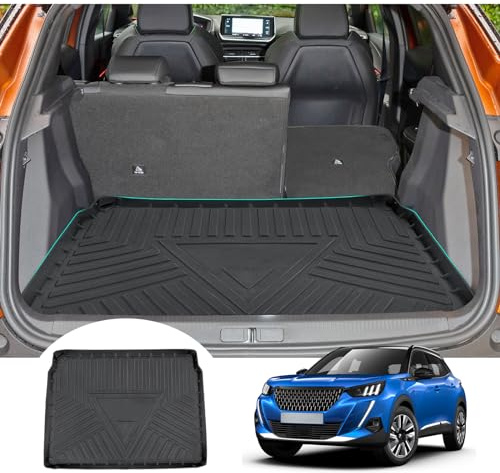 GAFAT Nuevo Peugeot 2008 II 2020-2025 2026 Alfombrilla para Maletero, Fácil de Plegar, Peugeot 2008 P24 2025 Alfombrilla TPE para Todo Tipo de Clima, Borde Alto, Multifunción [Base de Carga Superior]