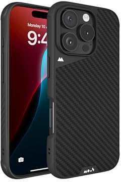 Mous for iPhone 16 Pro Max Case MagSafe Compatible - Limitless 6.0 - Carbon Fiber - Protective Shockproof Phone Cover