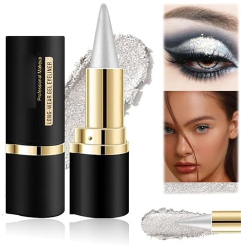 Ayky Long Wear Gel Eyeliner,Ayky Natural Black Eyeliner Cream Waterproof,Rationalu Gel Eyeliner,Smudge Proof,Smokey Eyeshadow Palette Stick,Waterproof Long Wear Liquid Eyeliner Pencil (01#)