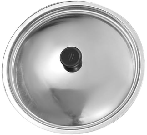 Edelstahl Topfdeckel Universeller Ersatzdeckel mit Bakelitknauf Silber | Topf und Pfanne, Robust und Pflegeleicht, Schlichtes Design für Küchenalltag