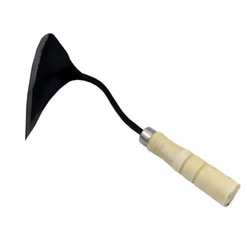Houe à Main Triangulaire, Manche en Bois, Acier Carbone Moyen