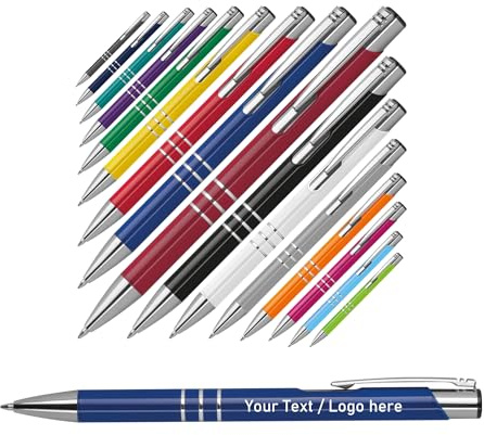 Schmalz® 100 Stück Kugelschreiber Mit Gravur Jolly - Personalisiert Mit Großer Auswahl an Farben - Als Geschenke Mit Wunschtext & Logo (100)